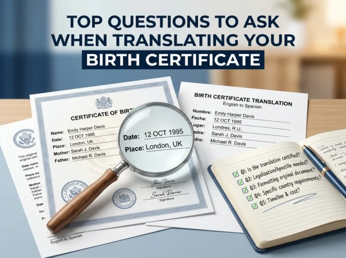 Top Questions to Ask When Translating Your Birth Certificate