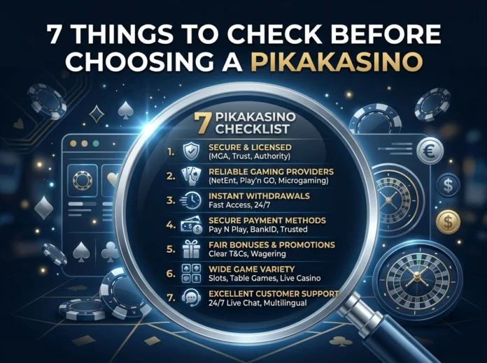7 Things to Check Before Choosing a Pikakasino